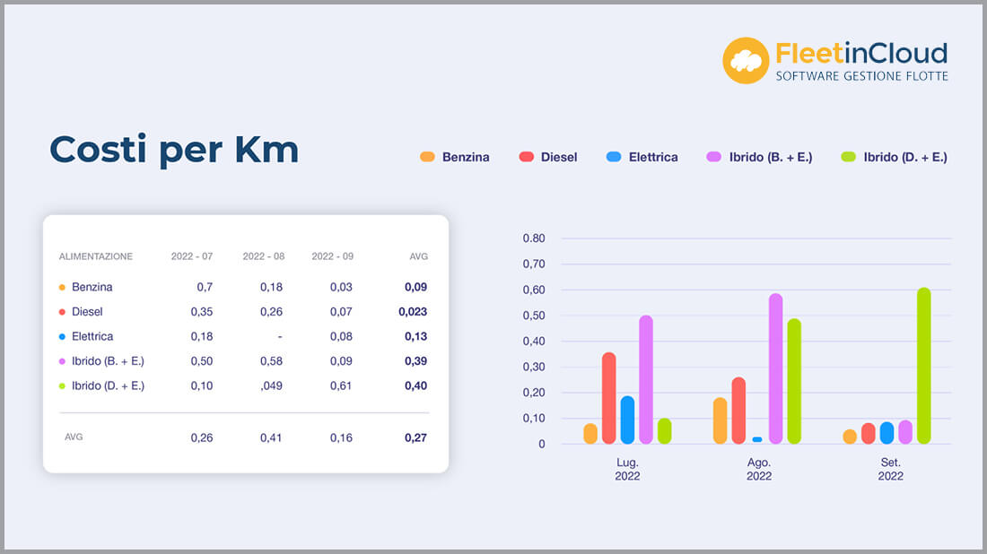 Analisi Fleetincloud Costi per km